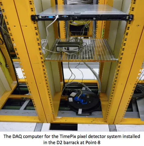 MoEDAL’s prototype TimePix system installed